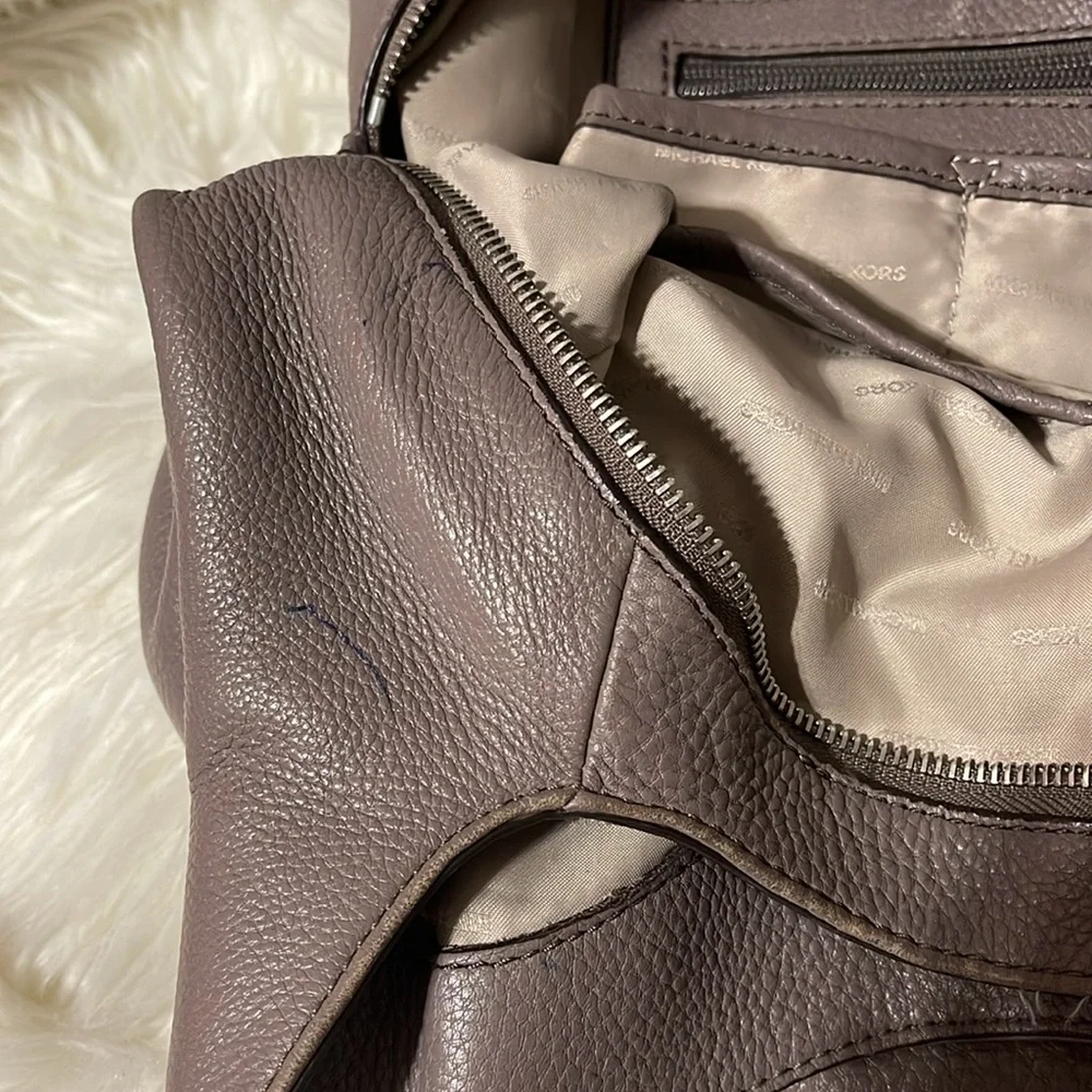 Michael Kors Taupe Leather Shoulder Bag